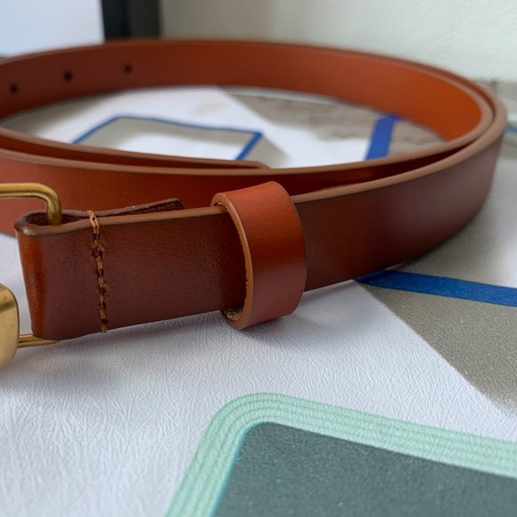 A Double G buckle belt made in our unfinished fade